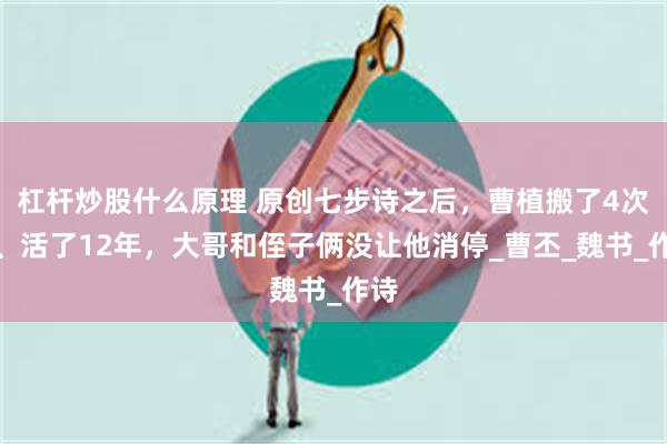 杠杆炒股什么原理 原创七步诗之后，曹植搬了4次家、活了12年，大哥和侄子俩没让他消停_曹丕_魏书_作诗