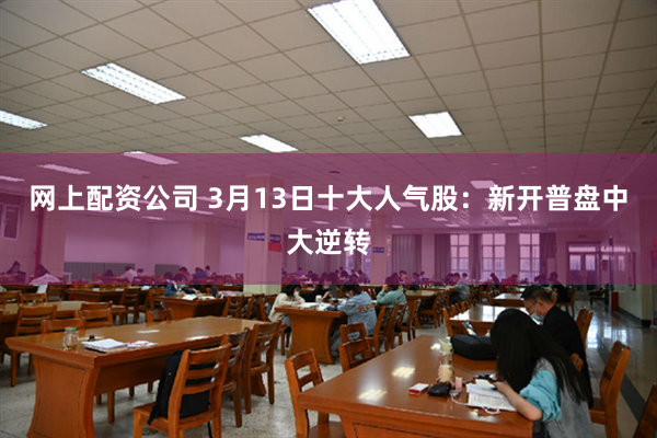 网上配资公司 3月13日十大人气股:新开普盘中大逆转