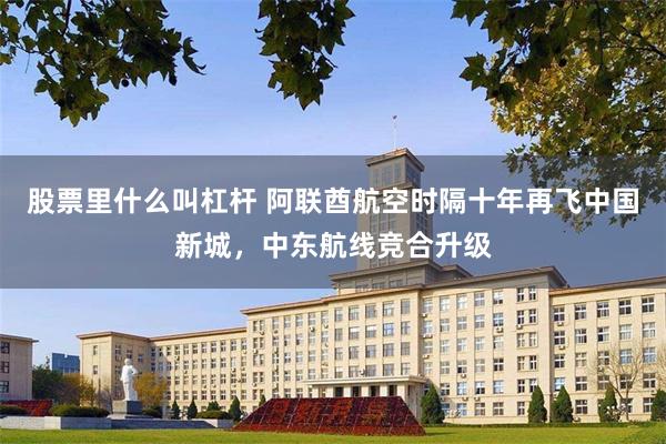 股票里什么叫杠杆 阿联酋航空时隔十年再飞中国新城，中东航线竞合升级